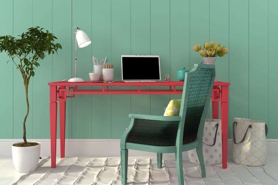 Colorful interior of  home office