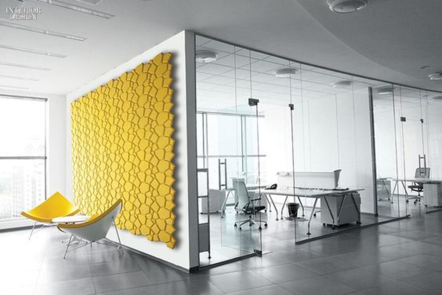Many offices include walls coverings to display