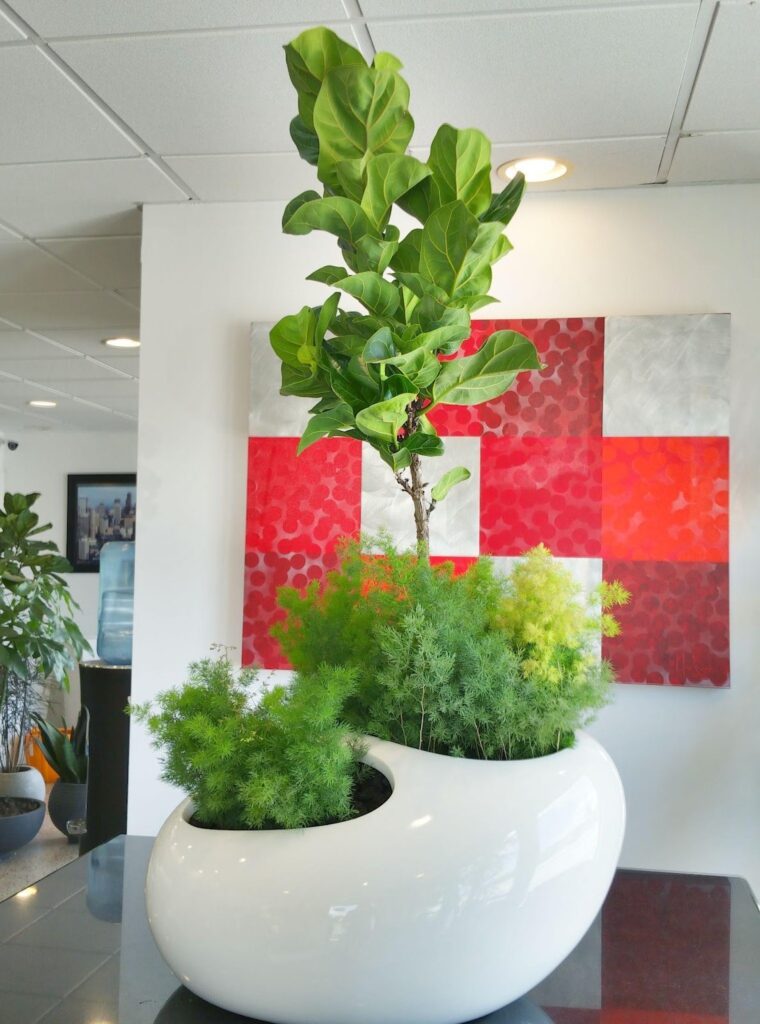 using planters in biophilic design