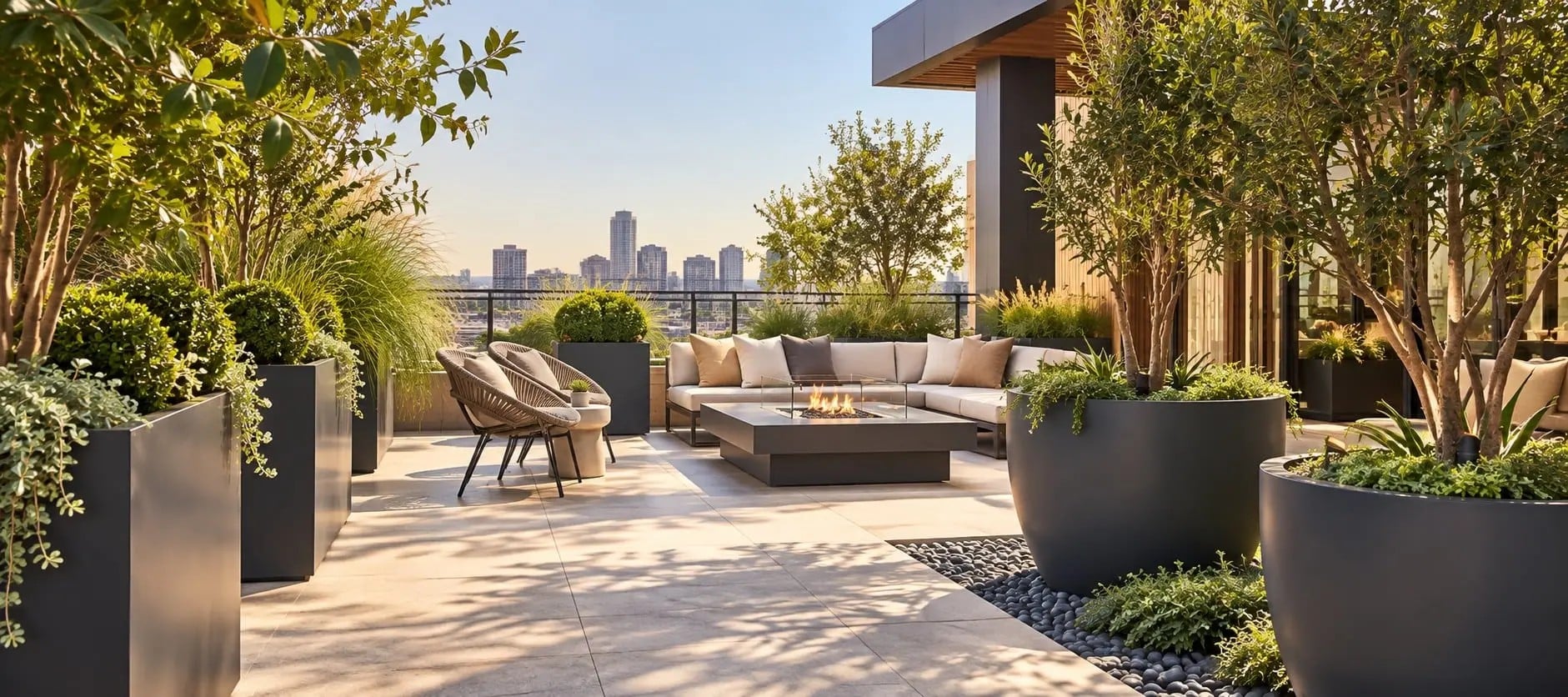 luxury rooftop terrace